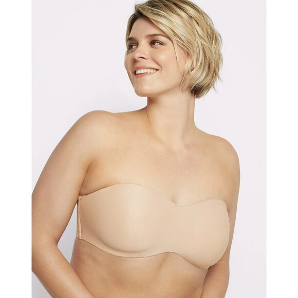Lilyette Women's Tailored Strapless Minimizer Bra, Beige, Size 34D 0483 - Picture 1 of 5